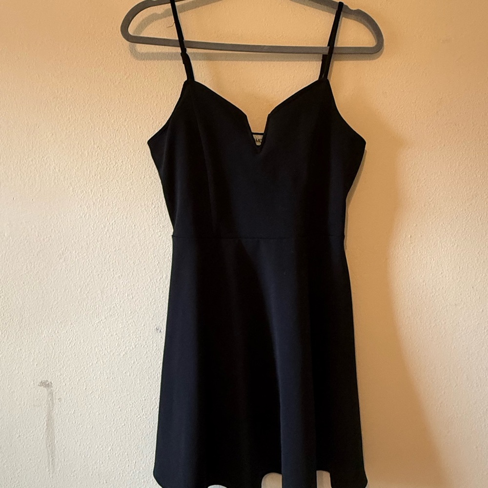 Almost Famous Black Mini Dress with Spaghetti Straps